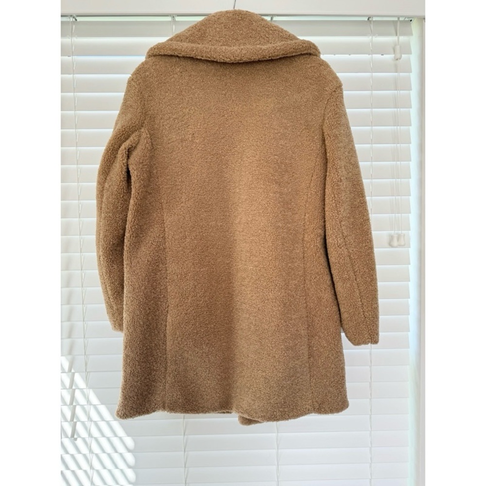 Kensie Teddy Faux Shearling Coat Jacket Brown Tan - Picture 3 of 11